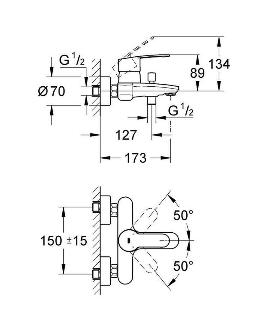 GROHE Eurostyle Cosmopolitan 浴用龍頭