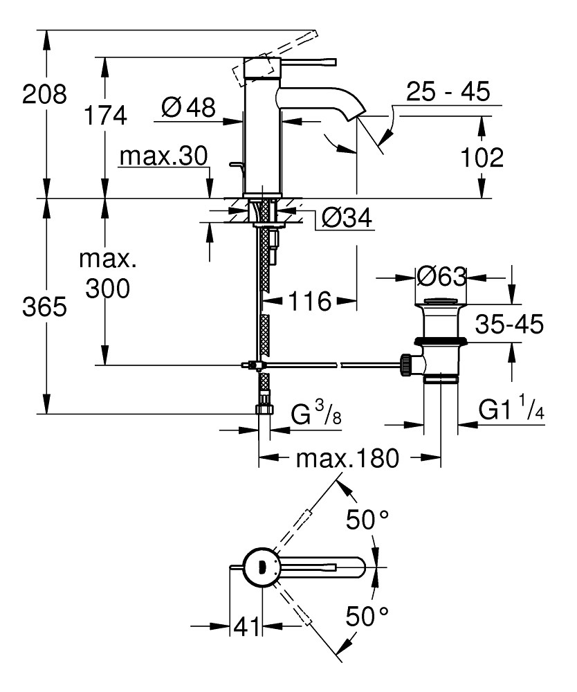 GROHE｜Essence 單槍面盆龍頭
