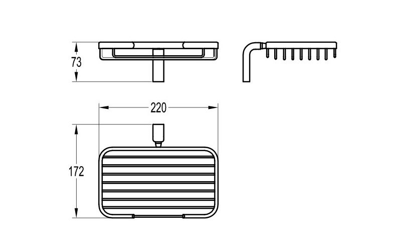 全銅長形網籃(黑) 