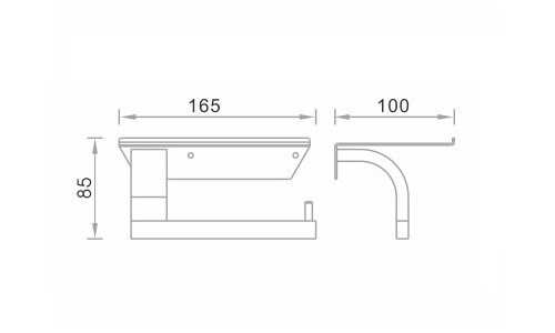 不鏽鋼紙捲架(黑)