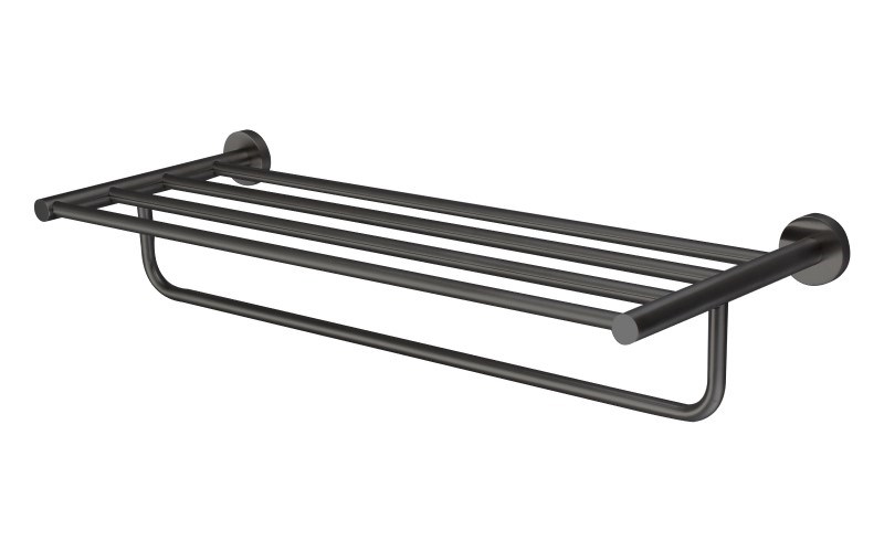 不鏽鋼雙層置衣架(黑)