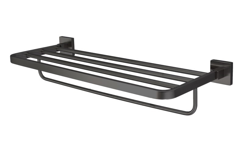 不鏽鋼雙層置衣架(黑)