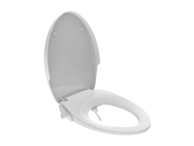 緩降抗菌免插電免治馬桶蓋 純白色